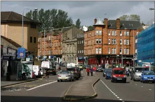  ??  ?? The pair went to a McDonald’s in Maryhill, above, after the sword attack