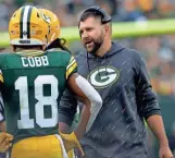  ?? MARK HOFFMAN/MILWAUKEE JOURNAL SENTINEL ?? Packers wide receivers coach Jason Vrable will add passing game coordinato­r to his duties next season.