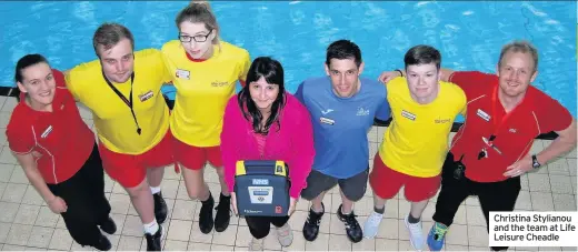  ??  ?? Christina Stylianou and the team at Life Leisure Cheadle