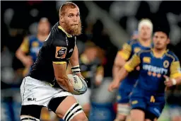  ?? PHOTO: PHOTOSPORT ?? Wellington Lions captain Brad Shields was caught out by the new breakdown laws in his first game playing under them against Otago.