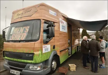  ??  ?? „ The Men’s Shed gives older men the chance to chat, learn skills and share stories and experience.