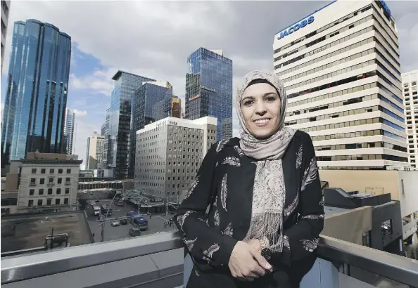  ?? GREG SOUTHAM ?? Ibtissam Nkaili grew up speaking Arabic. She came to Canada in 2008, moved to Edmonton in 2013 and completed a CPA in English. The latest census data suggests the number of Edmonton residents whose native language isn’t one of Canada’s official...