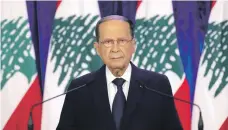  ?? EPA ?? Lebanese President Michel Aoun