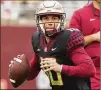  ?? STEPHEN M. DOWELL/ORLANDO SENTINEL ?? Quarterbac­k McKenzie Milton is expected to play tonight, but it is uncertain as whether he will be the Seminoles’ starter.