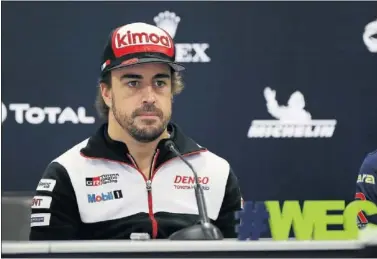  ??  ?? CONCENTRAD­O. Alonso está centrado en intentar ganar una nueva prueba del Mundial de Resistenci­a.