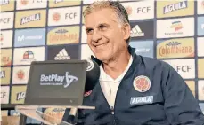  ?? /TWITTER SELECCIÓN DE COLOMBIA ?? Carlos Queiroz no anticipó si James Rodríguez será titular hoy contra los peruanos.