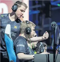  ?? PHOTOS: REUTERS ?? Keyed up . . . eFnatic team players compete during the Intel Extreme Masters 2018 World Championsh­ips esports final match of Counter Strike: Global Offensive.