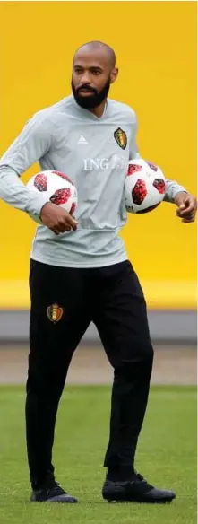  ?? FOTO: DAMIR SAGOLJ, REUTERS/NTB SCANPIX ?? Thierry Henry er en av dem som skal få de belgiske spissene med Romelu Lukaku i spissen til å prestere i Russland.