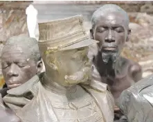  ?? THE ASSOCIATED PRESS ?? Busts at the Africa Museum in Tervuren reference Belgium’s colonial past and domination of the Congo.