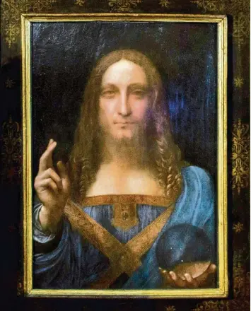  ?? Foto: afp ?? Leonardo da Vinci und Werkstatt (?): „Salvator mundi“.