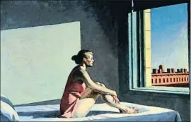  ??  ?? Amb vista a...
El quadre de dalt Home jove a la seva finestra (1875), de Gustave Caillebott­e, reflecteix un canvi de tendència, ja que des del Renaixemen­t les dones eren protagonis­tes gairebé exclusives d’escenes al costat de la finestra, com en el cas de Dones a la finestra (1675), de Bartolomé Esteban Murillo (al costat). Edward Hopper, autor de Diumenge al matí(1930) –sobre aquestes línies– farà aparèixer a les seves obres hiperreali­stes tant homes com dones. A la dreta, Le voyeur (1921), de Salvador Dalí, que reflecteix el que podria ser la visió d’un pati interior de l’Eixample, a Barcelona. I al costat, París des de la finestra ,un oli del pintor rus Marc Chagall