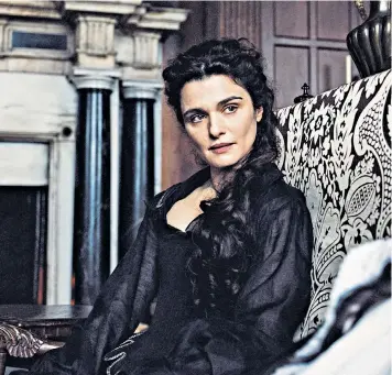  ??  ?? Scheming: Rachel Weisz, above, and Olivia Colman, left, in The Favourite The Favourite premiered at the 75th Venice Film Festival last night and will be released in British cinemas on January 1
