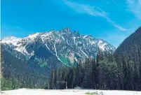  ??  ?? The view while entering Glacier National Park, left, located between Revelstoke and Golden, B.C.