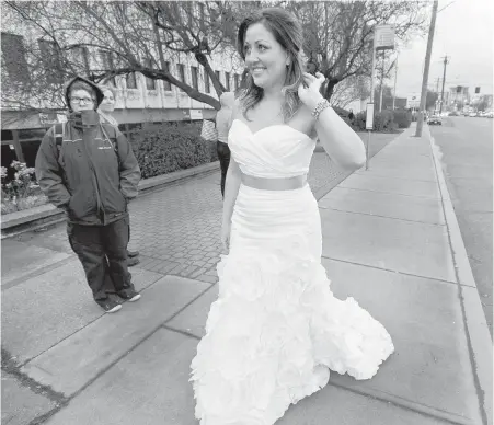  ??  ?? Rheana Watterson is donating her wedding gown to Victoria’s Help Fill a Dream Foundation with the hope it can become a “princess dress” for a little girl. The organizati­on helps teens and children with life-threatenin­g illnesses fulfil wishes.