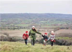  ??  ?? Anna White and family plan to head to the South Downs for a bracing walk on Christmas Day