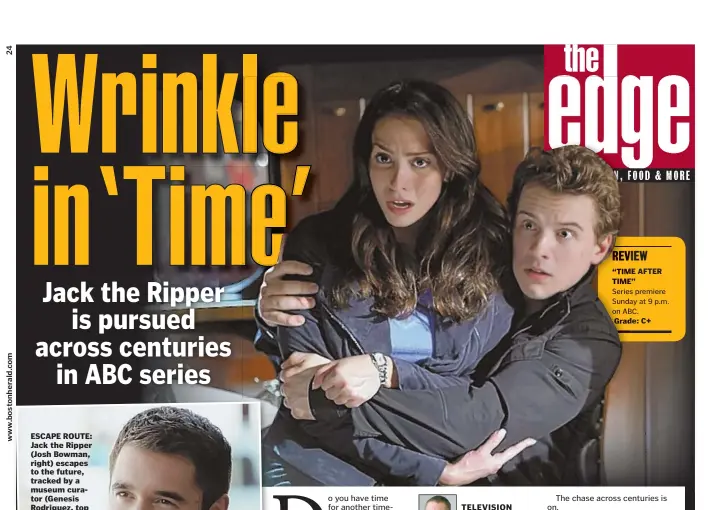  ??  ?? REVIEW “TIME AFTER TIME” Series premiere Sunday at 9 p.m. on ABC. Grade: C+