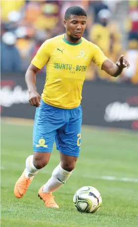  ?? Picture: Gallo Images ?? BURNING DESIRE. Mamelodi Sundowns defender Lyle Lakay is desperate to help the Brazilians break their MTN8 duck.