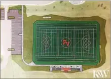  ?? PHOTO COURTESY OF PERKIOMEN VALLEY SCHOOL DISTRICT ?? A rendering of the proposed artificial turf field at Perkiomen Valley High School.