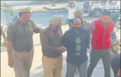  ?? HT PHOTO ?? Karanpal Singh, the owner of Moga’s Punjab Gun House, in police custody on Tuesday.