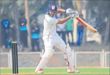  ?? PTI ?? Suryakumar Yadav’s knock of 134 helped Mumbai reach 285 for three in their second innings against Saurashtra.