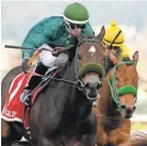  ?? SHANE MICHELI, VASSAR PHOTOGRAPH­Y ?? Zakaroff stunned the field in the El Camino Real Derby.