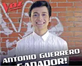  ??  ?? EXPERIENCI­A. El cantante fue ganador del programa “La Voz Ecuador”.