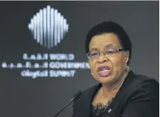  ??  ?? Graca Machel delivers The Mandela I Knew speech at the World Government Summit 2018 in Dubai Pawal Singh / The National
