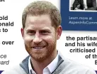  ??  ?? Two jobs in a week...Prince Harry and his business card