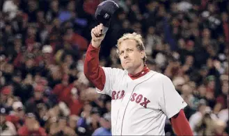  ?? Winslow Townson / Associated Press ?? Hall of Fame voters are left to weigh Curt Schilling’s accomplish­ments, especially in the postseason, against his controvers­ial social media comments.