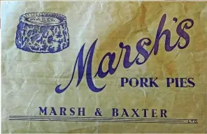  ?? ?? The other side of the Marsh and Baxter carrier bag