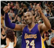  ??  ?? Kobe Bryant, who won five NBA championsh­ips during his career, was one of nine persons announced Saturday as this year’s inductees into the Naismith Memorial Basketball Hall of Fame. Bryant died Jan. 26 in a helicopter crash.
(AP file photo)
