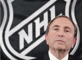  ?? CANADIAN PRESS FILE PHOTO ?? “Inclusion and diversity are not simply buzz words,” National Hockey League commission­er Gary Bettman says.