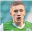  ??  ?? Greg Docherty: Delighted to see firstteam action at Hibs.