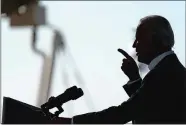  ?? CAROLYN KASTER/AP PHOTO ?? Democratic presidenti­al candidate former Vice President Joe Biden speaks Tuesday at Miramar Regional Park in Miramar, Fla.