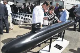  ?? Brad Horrigan / TNS ?? The groundbrea­king for General Dynamics Electric Boat's south yard assembly building in September. The building will be used to manufactur­e the next generation of Columbia class submarines.