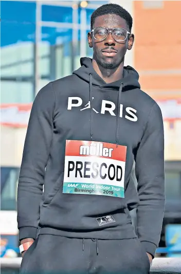  ??  ?? Thinking smart: GB’S Reece Prescod is adopting a more relaxed approach to improve his performanc­e in training