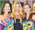  ??  ?? Mónica Abello, Adriana Dangond y Leti Pumarejo.