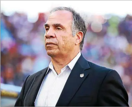  ?? EZRA SHAW / GETTY IMAGES ?? Bruce Arena’s book, “What’s Wrong With Us: A Coach’s Blunt Take on the State of American Soccer After a Lifetime on the Touchline,” written with journalist Steve Kettmann, is scheduled for release June 12, two days before the first U.S.-less World Cup...