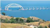  ?? ?? The Kerch Strait Bridge connects Crimea to Russia