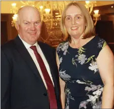  ??  ?? Patrick and Carmel Banville at the Slaney Holstein Friesian Breeders dinner and awards ceremony in the Ashdown Park Hotel.