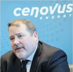  ?? JEFF MCINTOSH / THE CANADIAN PRESS FILES ?? Cenovus president and CEO Alex Pourbaix has suggested oil companies cut production to boost the price of Canadian crude but downstream companies disagree