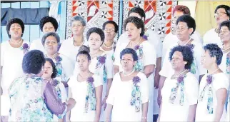  ?? Picture: ATU RASEA ?? Members of the Lami Methodist Women’s Fellowship at Furnival Park yesterday.