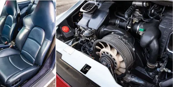  ??  ?? Below: Porsche’s very finest Sport seat. Right: Despite what everyone says, you don’t need Varioram. 272bhp from the earlier 993 engine is just fine