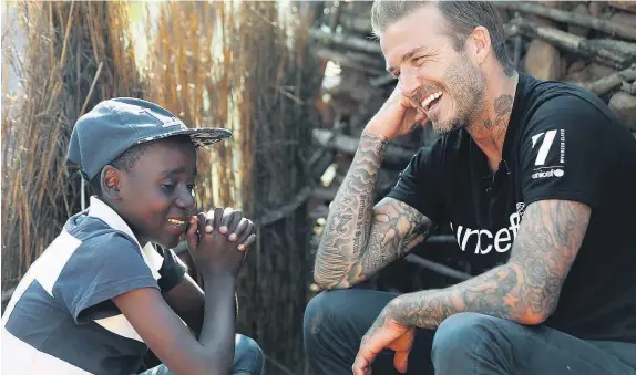  ?? Unicef ?? Unicef goodwill ambassador David Beckham’s charitable efforts were a conscious effort to win an honour, reports the Sun.