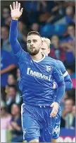  ??  ?? SALUTE: Gillingham defender Max Ehmer