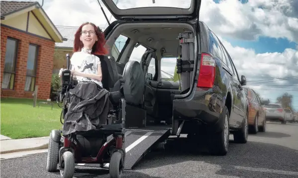  ?? Pictures: ALISON WYND ?? FREEDOM TO TRAVEL: Zoe Zanos has recently received a modified car to help her get around.