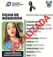  ?? CORTESÍA: PGJEH ?? La chica fue localizada sin vida en Tizayuca