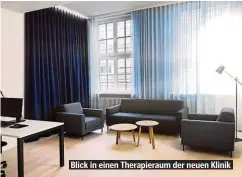  ??  ?? Blick in einen Therapiera­um der neuen Klinik