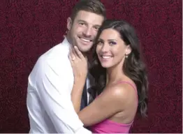  ?? ABC ?? Garrett Yrigoyen and Becca Kufrin celebrate after their engagement.