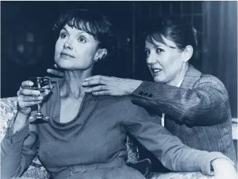 ??  ?? Gripping: Mollie (Madeline Smith) and Miss Casewell (Cheryl Kennedy), 1990